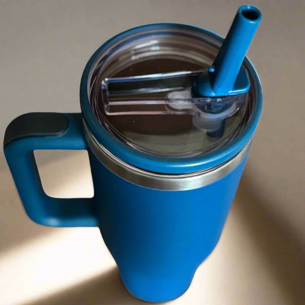 NASHRAN 40oz Tumbler with Handle & Straw – Vacuum Insulated Stainless Steel Travel Mug