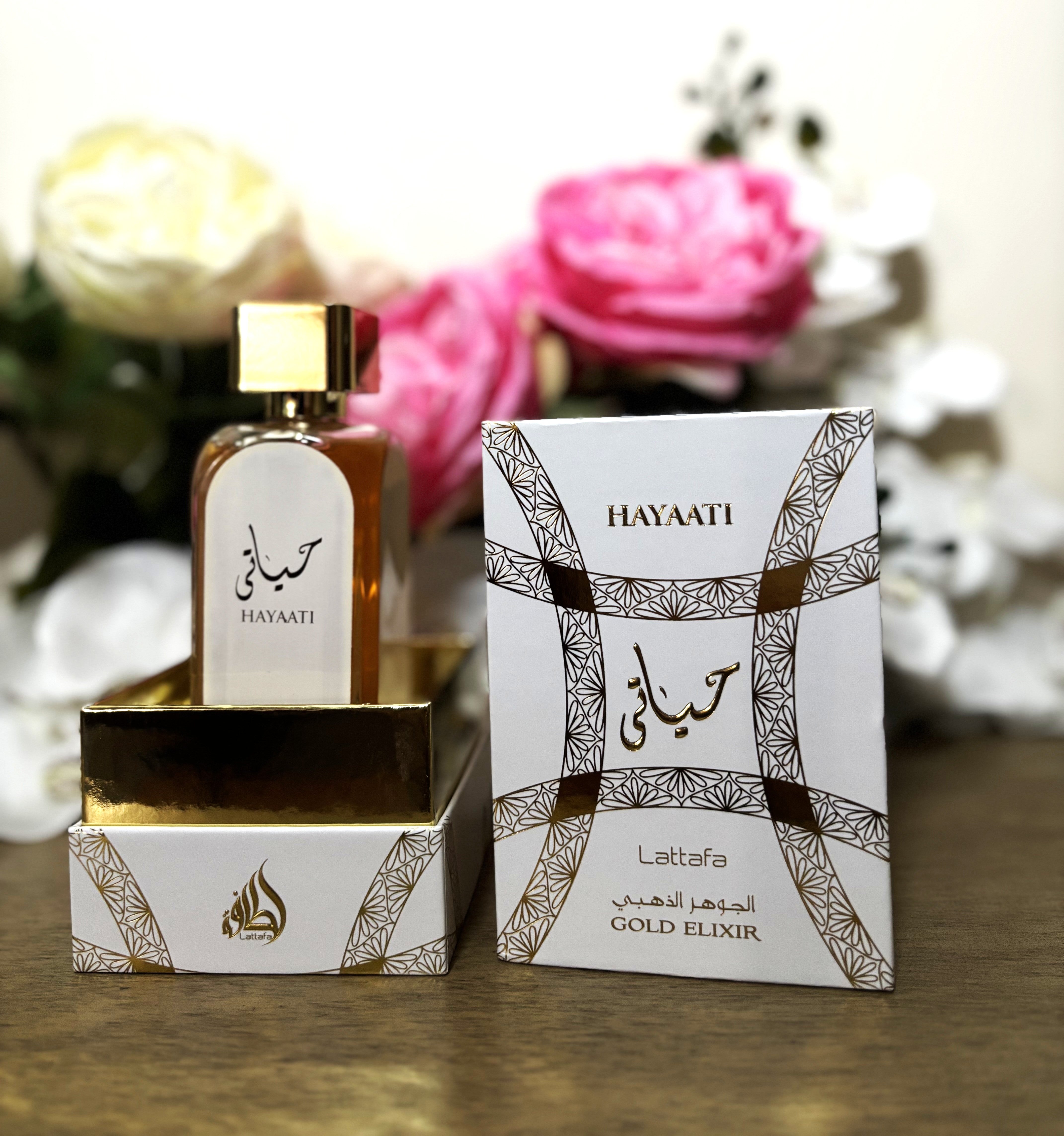 Hayaati Gold Elixir by Lattafa – Decant Spray – NASHRAN — Notes It