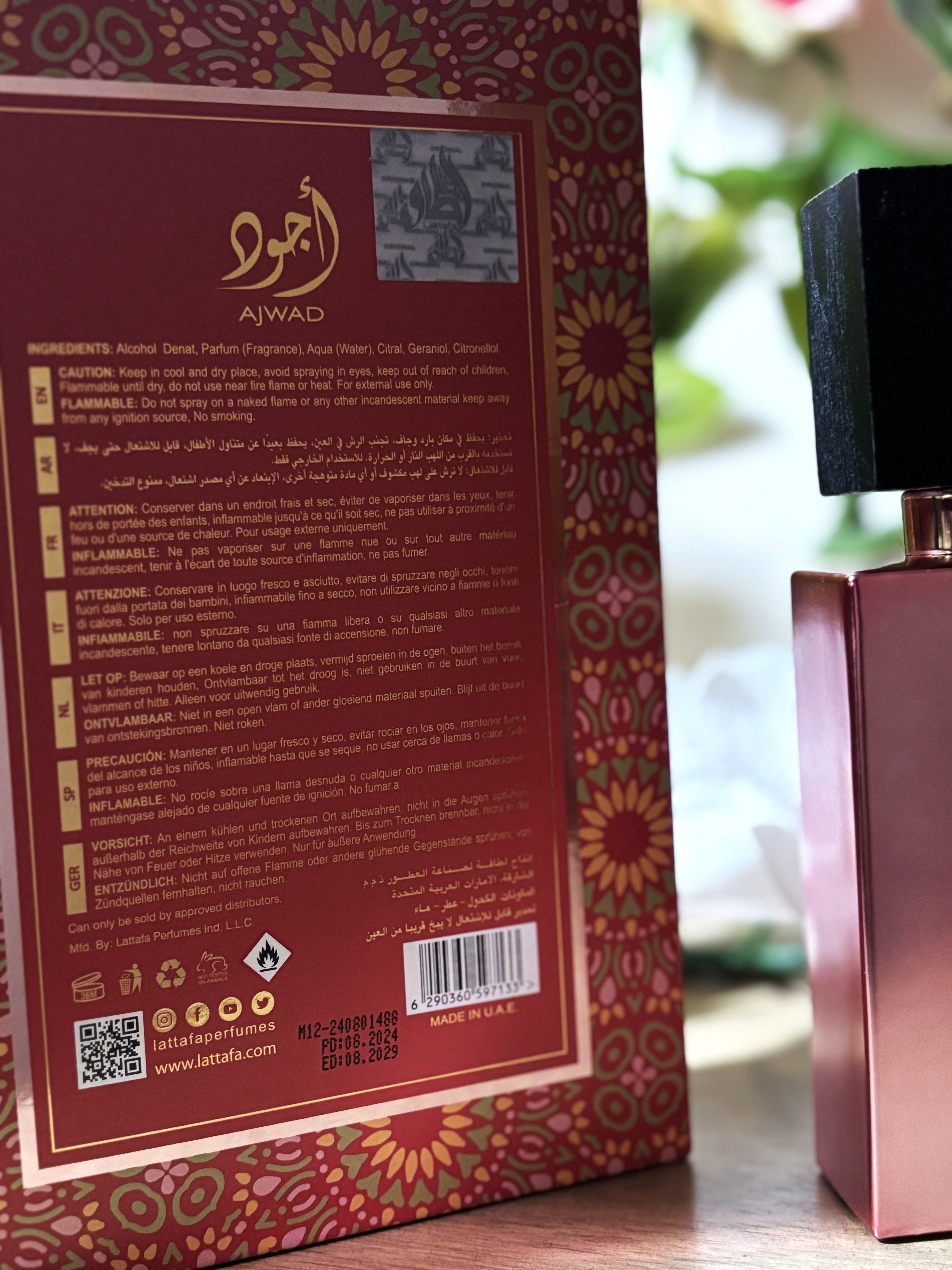 Ajwad Pink to Pink by Lattafa – Decant Spray – NASHRAN — Notes It Best